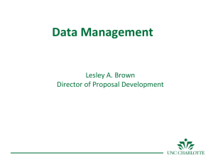 Data Management - Research & Economic Development | UNC