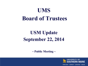 USM Update - University of Maine System