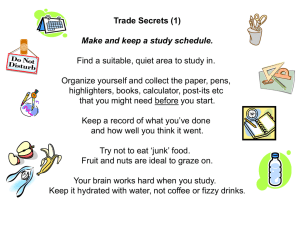 Trade Secrets - revision tips and techniques