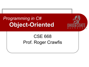 Programming in C# Classes and Structs