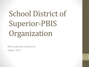 School District of Superior-PBIS Organization