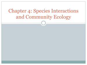 Chapter 4: Species Interactions and Community Ecology