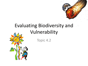 Evaluating Biodiversity and Vulnerability