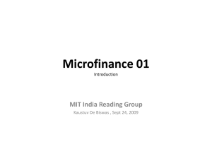 Microfinance - Scripts