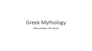Greek Mythology daily schedule