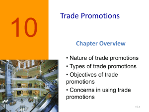 Figure 12-1 Objectives of Trade Promotions