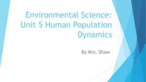 Environmental Science: Unit 5 Human Population Dynamics