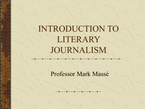 introduction to literary journalism