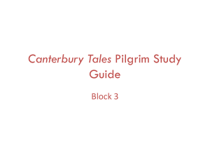 Block 3 Canterbury Tales Pilgrim Study Guide