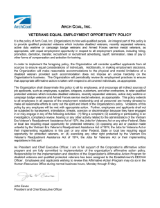 Veterans EEO Policy