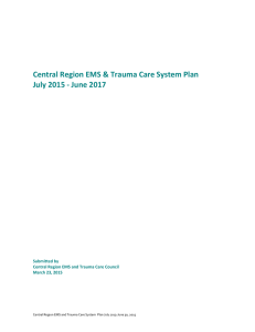 2015-2017 Regional Plan - Central Region EMS & Trauma Care