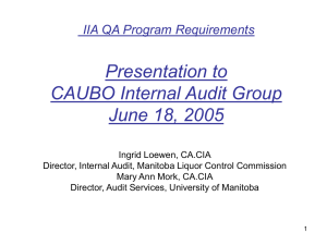 IIA QA Program Requirements