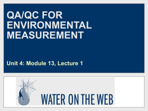 Mod13-A QA/QC for Environmental Measurement