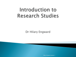 Introduction to 'Research Studies'