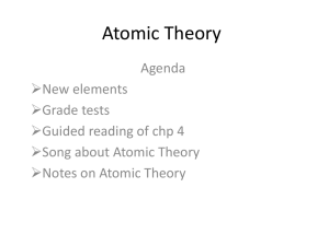 Atomic Theory - WaylandHighSchoolChemistry