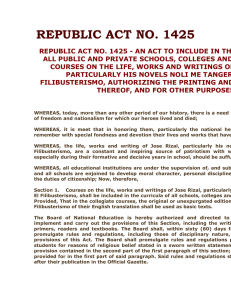 Republic Act 1425, otherwise known as the Rizal Law