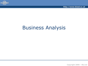 Business Analysis - PowerPoint Presentation