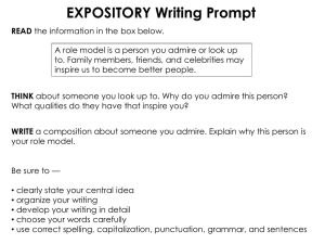 Role Model Expository Prompt Slideshow