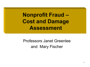 Nonprofit Fraud: Cost and Damage Assessment