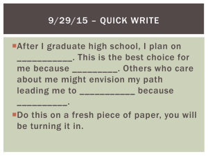 9/29/15 * Quick write