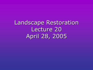 Landscape Restoration - Forest Ecosystem and Landscape Ecology