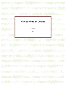 How to Write an Outline