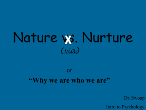 Nature vs. Nurture - Warren Wilson Inside Page