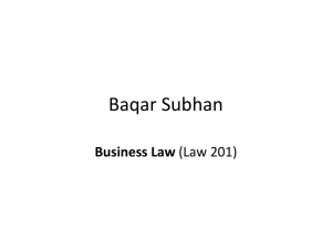 1 Introduction to Business Law