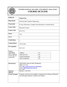 Course Outline - International Islamic University Malaysia