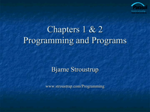 Programming and - Bjarne Stroustrup