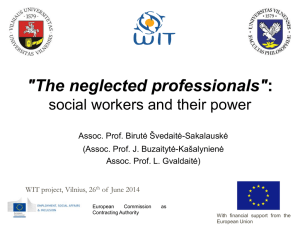 The neglected professionals social workers and their
