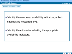 What are availability indicators?