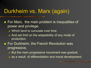 Durkheim's theory of social change: structural differentiation