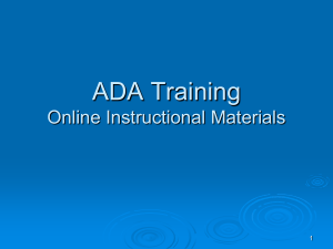 ADA Training - Academic Technologies & Innovation