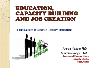 it innovations in tertiary institutions by angela and longe