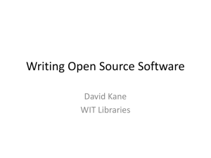 Writing Open Source Software