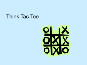Think Tac Toe - Daretodifferentiate