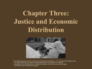 Chapter Three Justice and Economic Distribution