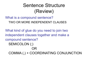 Sentence Structure - RUSD