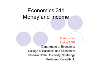 Economics 311, Lecture Notes, Introduction