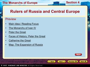 Rulers of Russia and Central Europe The