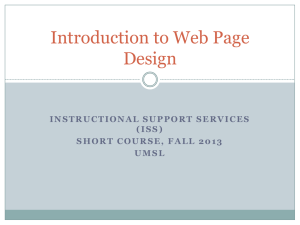 Introduction to Web Page Design
