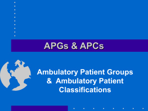 Ambulatory Patient Classifications