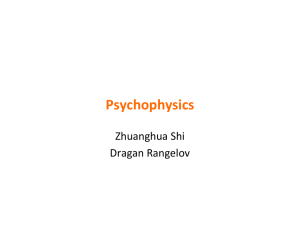 Reaction time and psychophysical methods