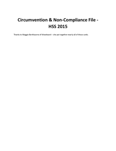 Circumvention & Non-Compliance File