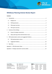 Whittlesea Planning Scheme Review Report