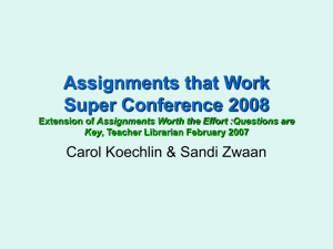 Assignments that Work