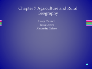 APHG Review - Agriculural and Rural Geography