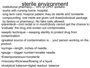 sterile enviroment