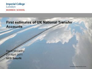 UCD Smurfit First estimates of UK National Transfer Accounts